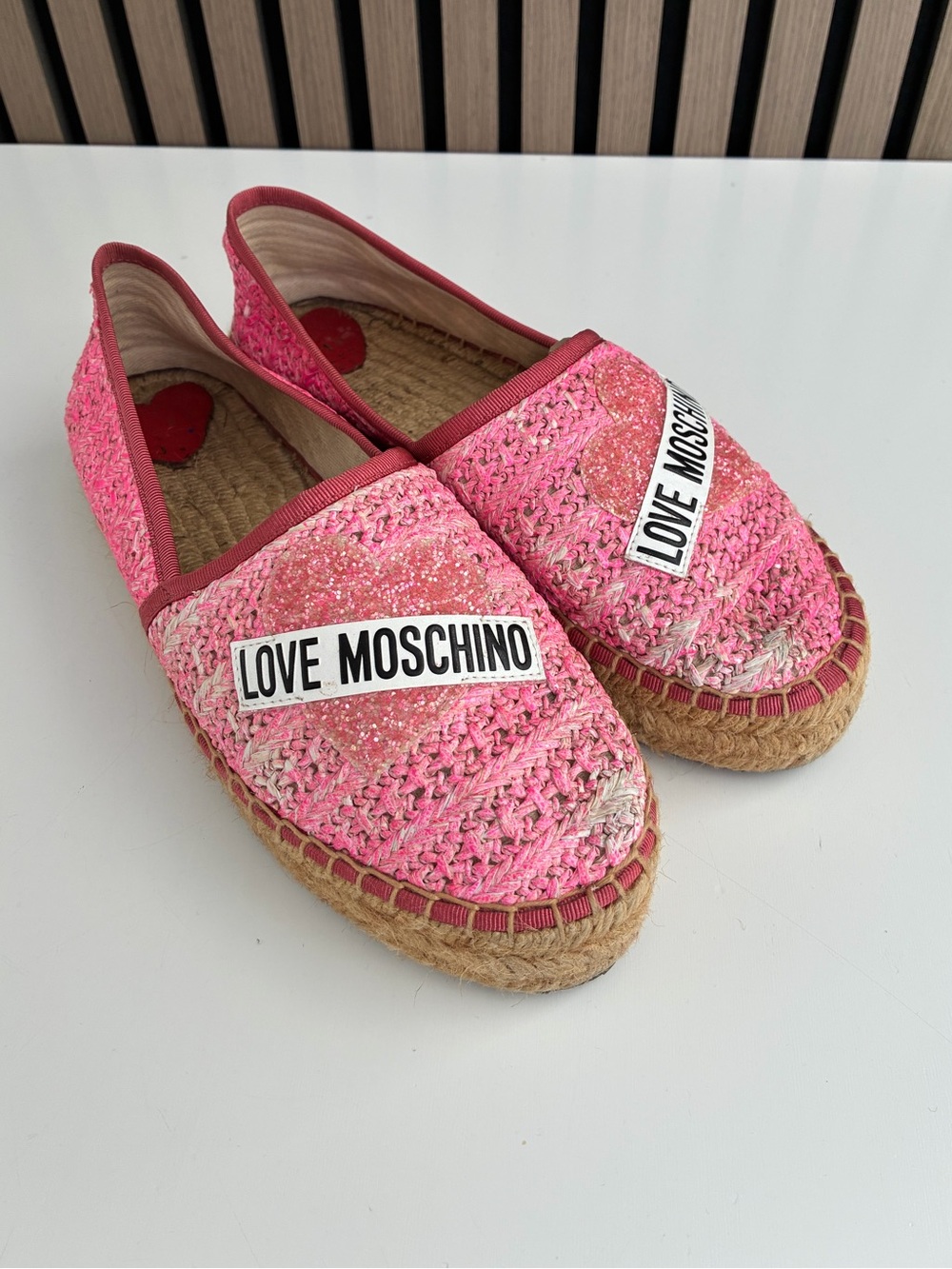 Auth LOVE MOSCHINO Espadrilles